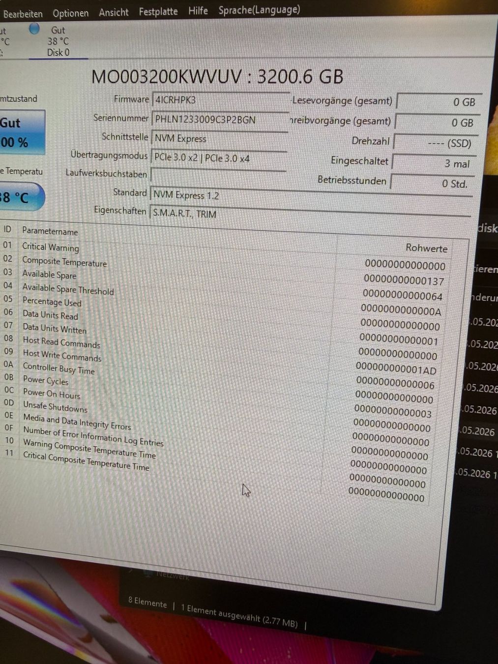 Samsung Harddisks: SAS NAND NVME 3,2TB U.2 – Neu (gemäss Beschreibung) aus Zürich von Drwatson 2