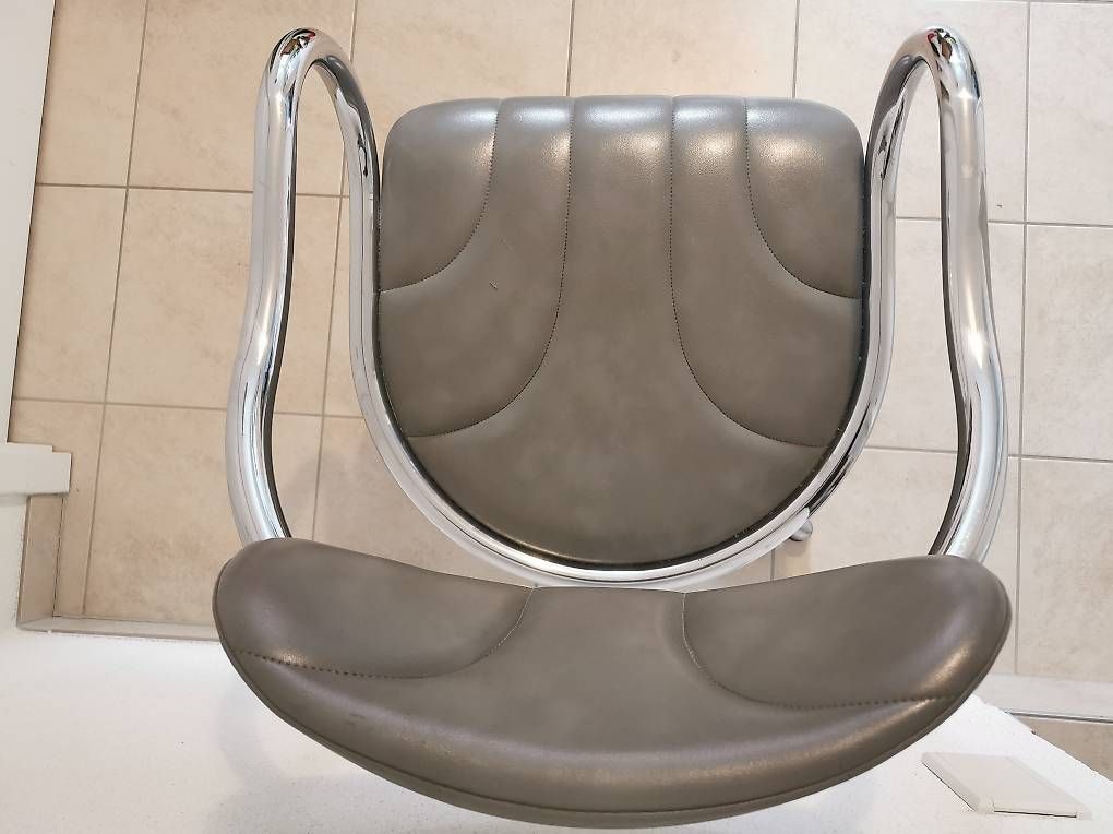 Poltrone: Chaise de bureau en structure acier, Space Age 70s – Usato da La Neuveville venduto da Esteban_BDM 3