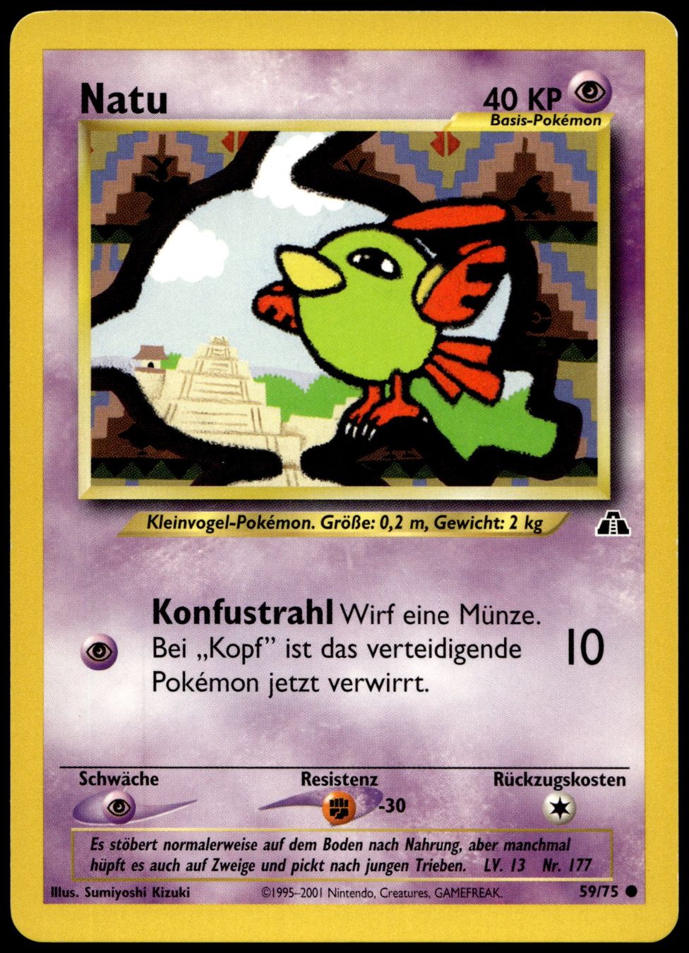 Pokémon Carte collezionabili: Natu 59/75 Pokémon Neo Discovery – Usato da Uster venduto da Madame_Cards