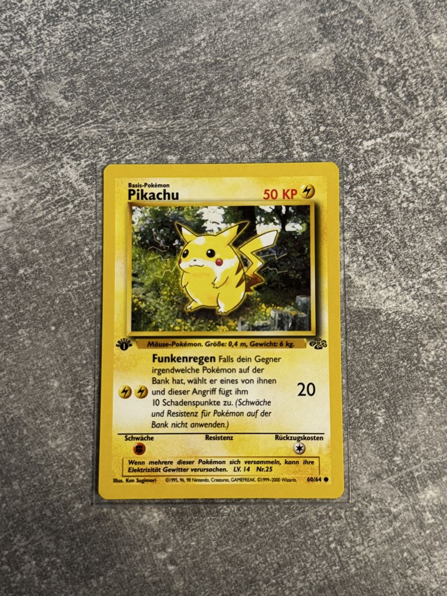 Pokémon Sammelbilder & Trading cards: Pikachu 1st Edition Dschungel 60/64 - PSA ready – Gebraucht aus Frick von Son-Goku.CH