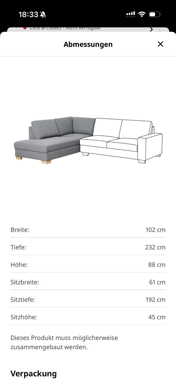 Ikea Sofas: Sofateil zu verkaufen – CHF 100 – D'occasion à ostermundigen par nixolacio_1 1
