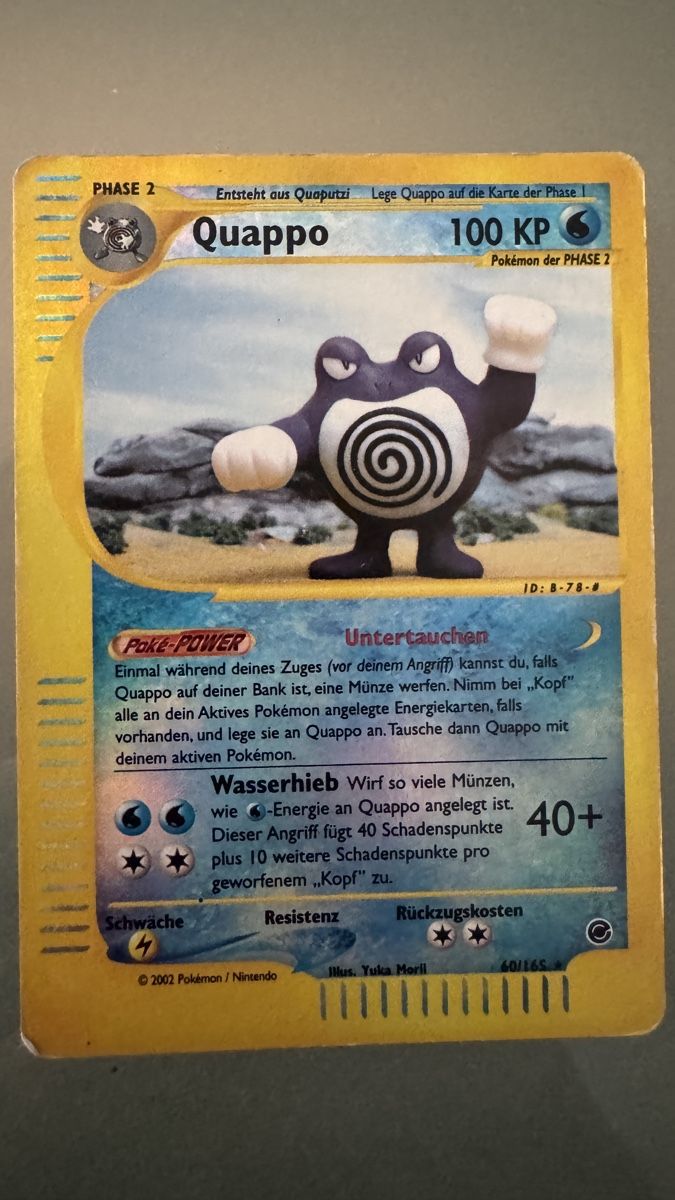 Pokémon Sammelbilder & Trading cards: Quappo 60/165 holo reverse Expedition base set  – Gebraucht aus Belprahon von Rob_ain