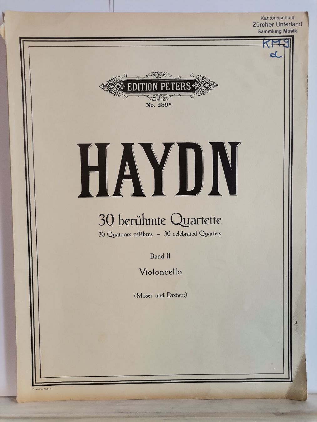 Libri: Joseph Haydn: 30 berühmte Quartette – Usato da St. Gallen venduto da Bir_Rer