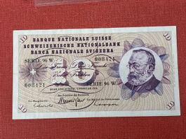 Schweizer 10-Franken-Note, Serie 96 W, Jahrgang 1974 TOP