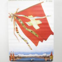 Werbeplakate 40er Jahre 4 Stk. Zürich & Lugano