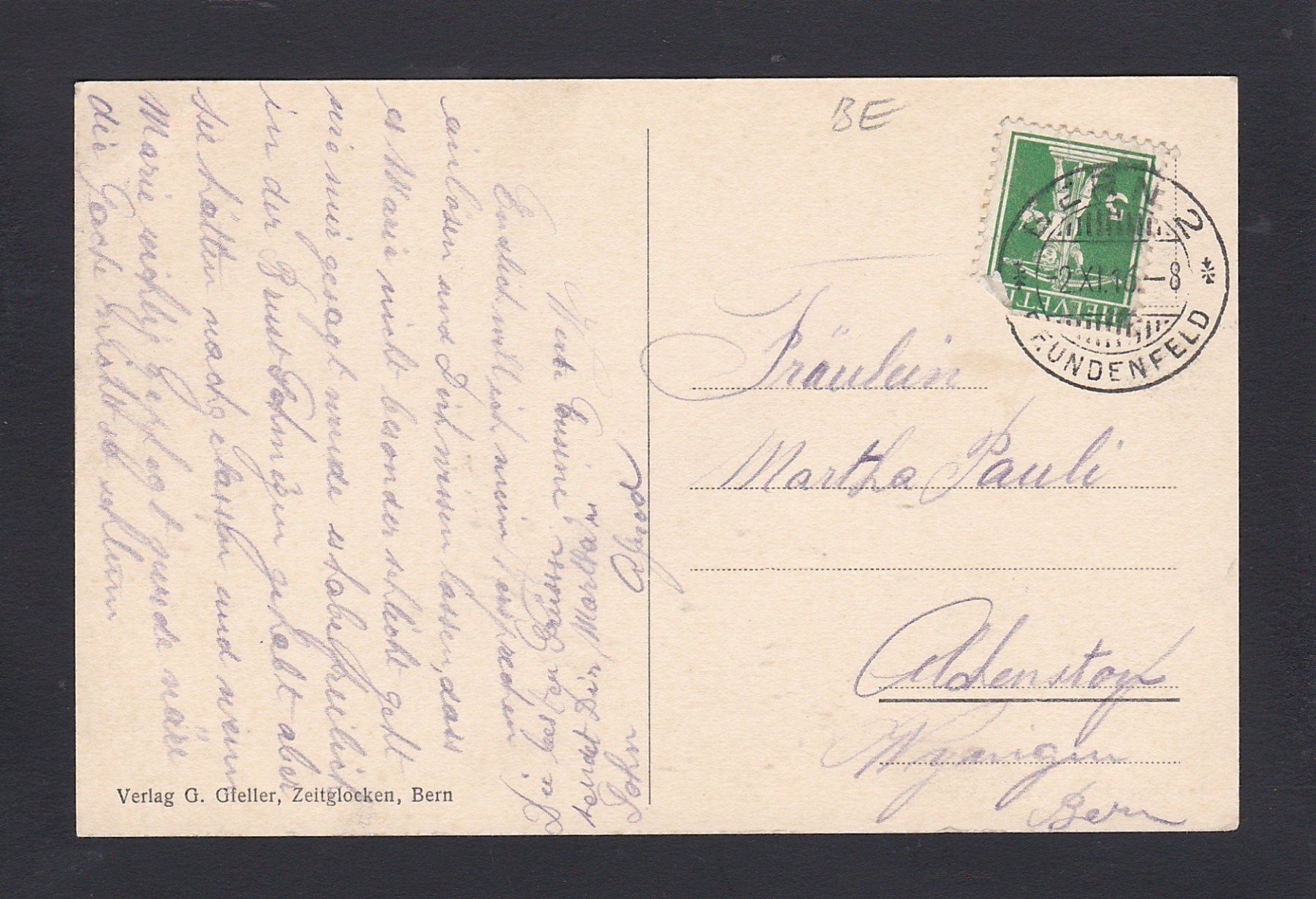 Ansichtskarten: NEUBRÜCK bei Bern, 1916 – Gebraucht aus Reiden von cinfis 1