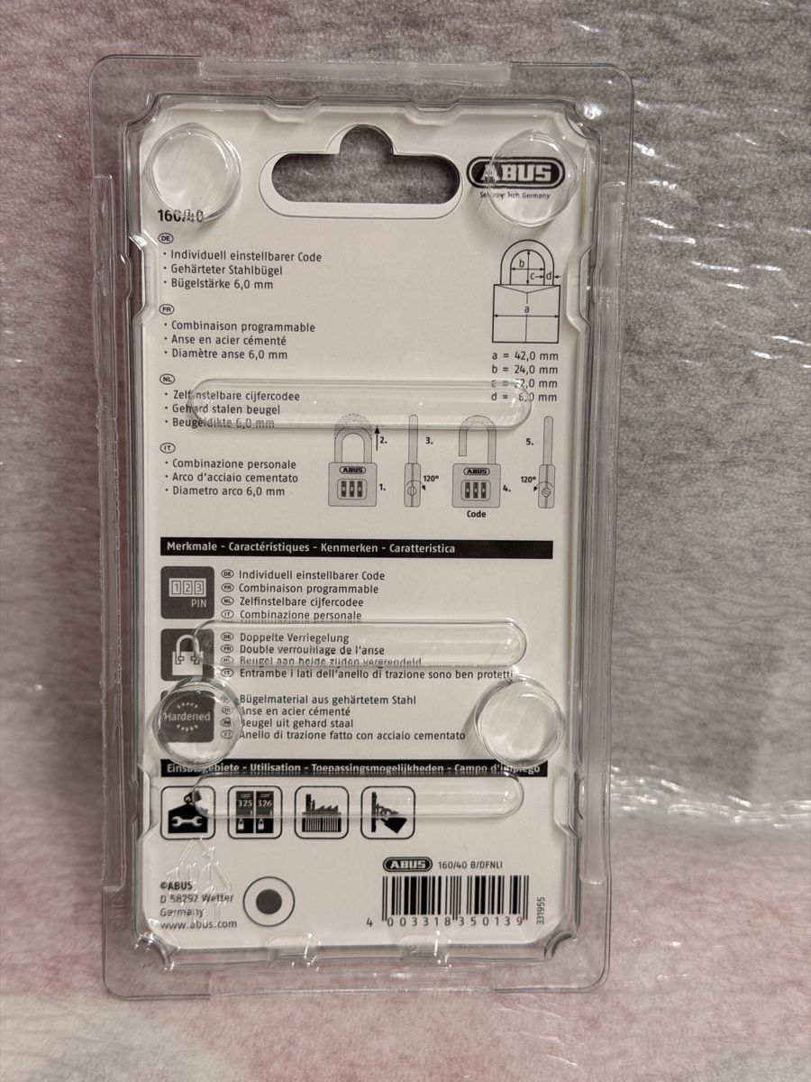 Abus Schlösser: Neues Abus Vorhängeschloss mit frei wählbarem Zahlencode – Neu und originalverpackt aus Schaffhausen von Resell_SH 1