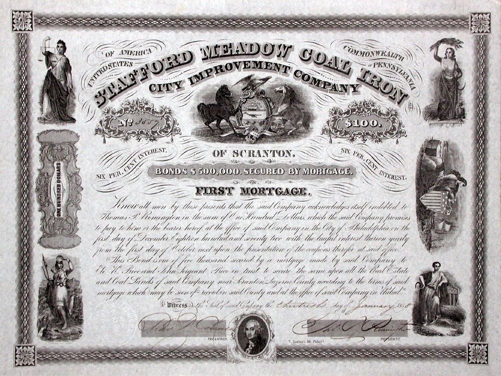 Documenti: Stafford Meadow Coal Iron - 1858 – Usato da Solothurn venduto da Sgasche