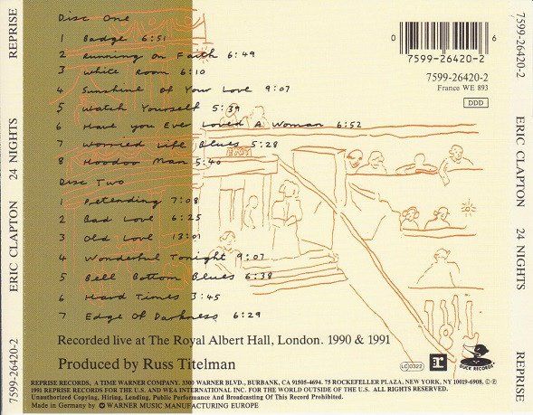CD: 2-CD Eric Clapton - 24 nights (1991, Fatbox) – Usato da Möriken AG venduto da mineralia 1