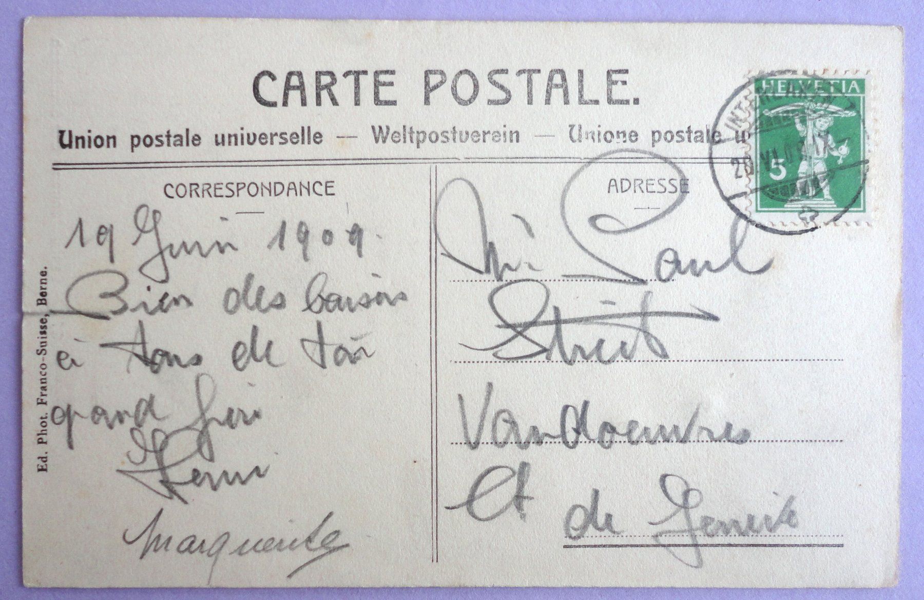 Cartoline postali: Lauterbrunnen - Der Staubbach – Usato da Fétigny venduto da Billy2miny 1