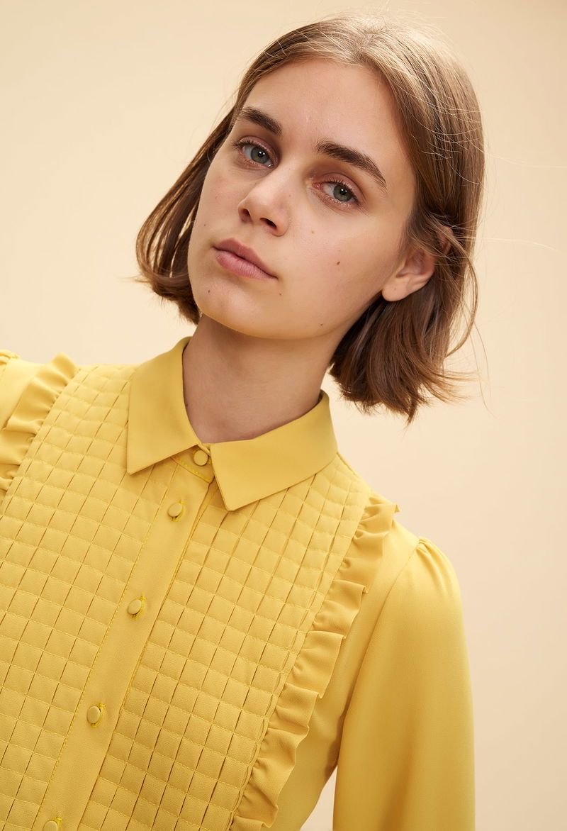 Claudie Pierlot Vestiti: Robe Claudie Pierlot, jaune, taille 36 – Nuovo (secondo la descrizione) da Morges venduto da sandy069 7