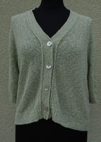 Junghans Strickshirt Strickjacke grün Gr M Cardigan