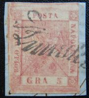 Neapel Altitalien Kat. 4 gest. 1858 Kat. 30 Euro