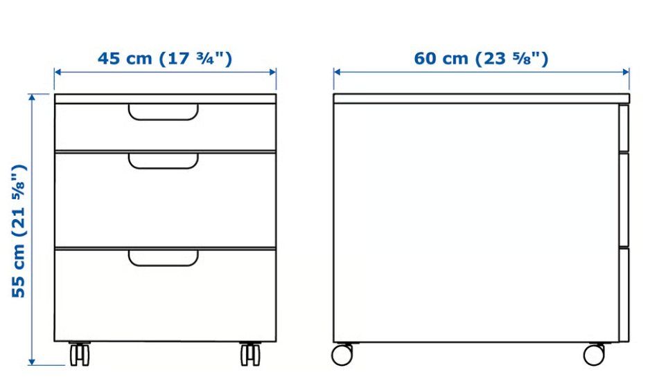 Ikea Banconi: IKEA Rollcontainer Galant mit Schloss weiss – Usato da Aesch LU venduto da chletine64 5