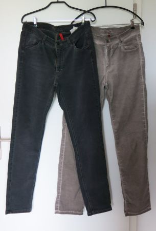 2 Paar Angels Jeans Hosen slimm-fit Baumwolle Gr.42