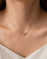 925 Sterling Silber Kette rosévergoldet Zirkonia Astrologie