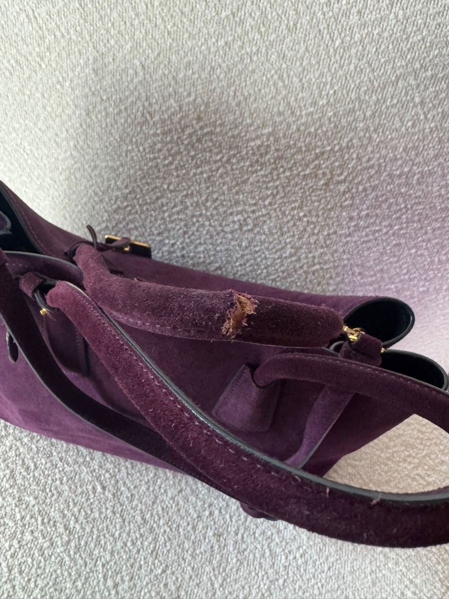 Prada Borse da donna: Prada Suede Double bag, Dark Purple – Usato da Twann venduto da shk_g6st 8