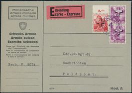1938 - Bundesverwaltung BVW - Brief - BFr - Feldpost Stempel