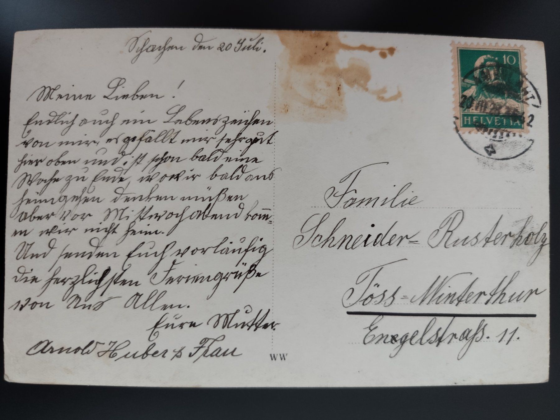 Cartoline postali: Herisau m. Säntis, dat. 1928 – Difettoso da Ohmstal venduto da Lebensfreude05 1
