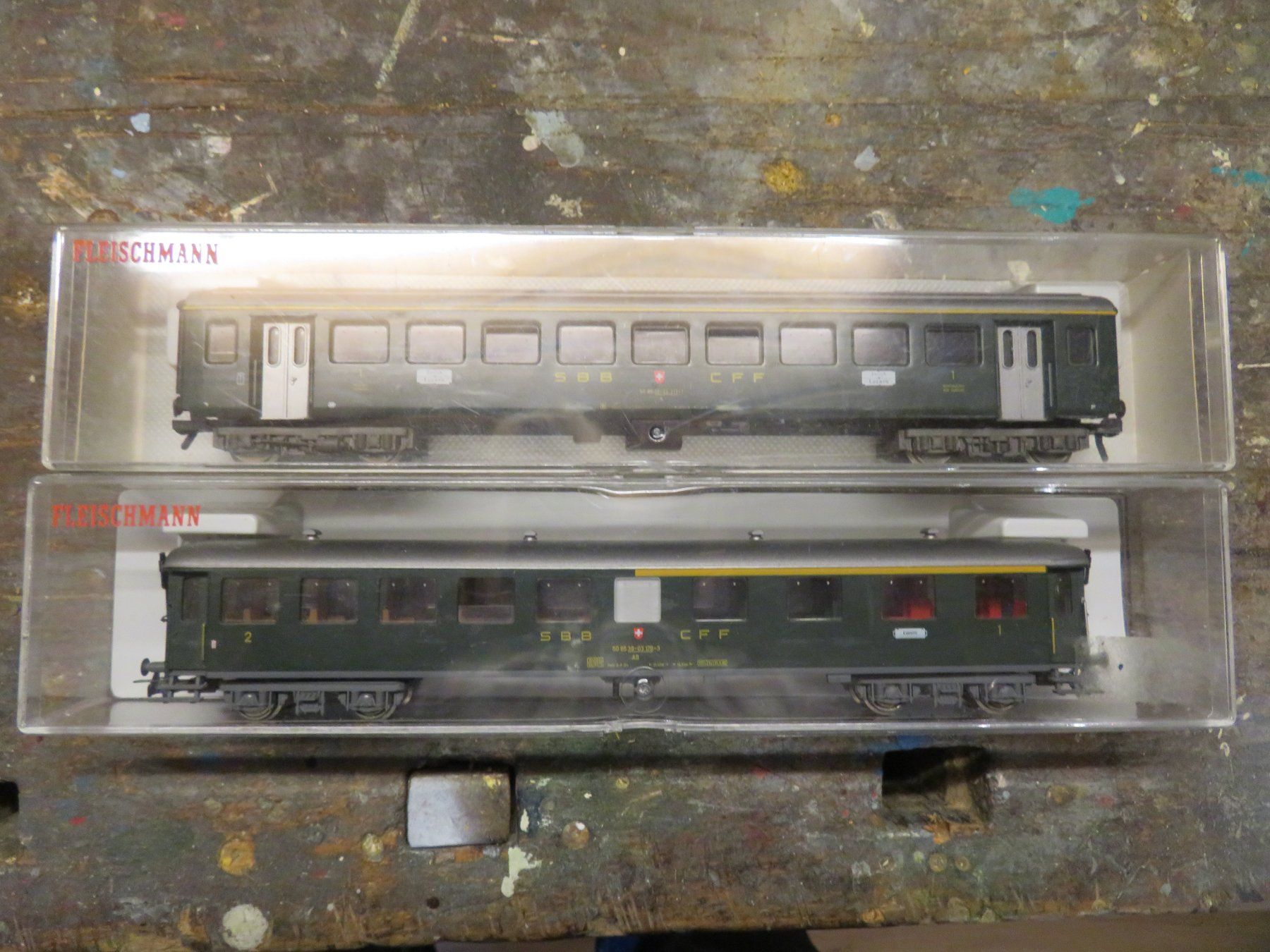 Fleischmann Modelleisenbahnen: Fleischmann H0 SBB Eisenbahnwagen – Gebraucht aus Hausen am Albis von familyreichmuth 1