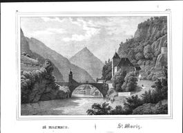 St. Maurice Lithographie von Weibel Comtesse 1838
