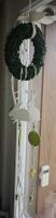 Windspiel Frohe Ostern Kranz mit 2 Hasen