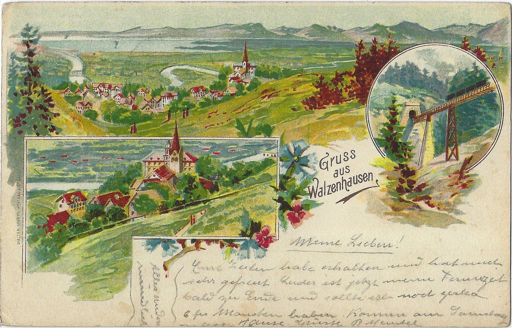 Ansichtskarten: Gruss   aus   Walzenhausen – Gebraucht aus Bütschwil von Jackson1A