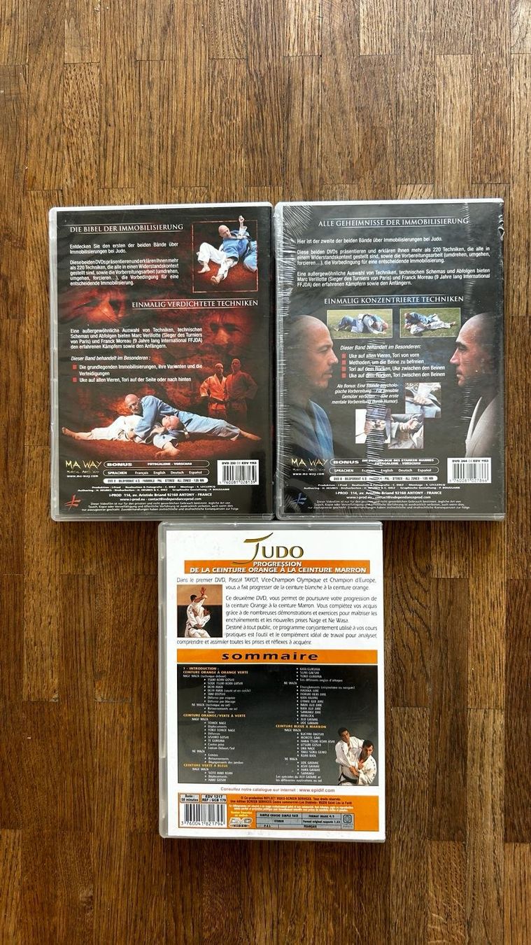 Tutti i DVDs: 3 x Judo DVD zum Lernen – Nuovo e nell'imballaggio originale da Bern venduto da arwori 1