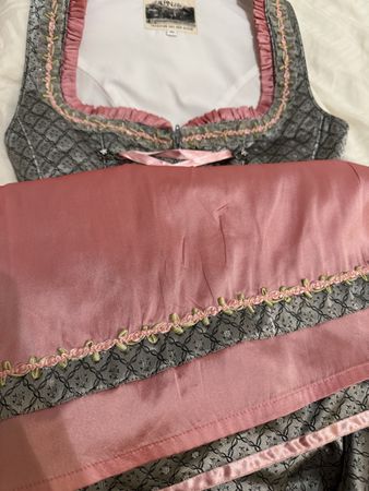 Alpin Trachten Dirndl, Gr. 34,Grau/Rosa, Top Zustand!