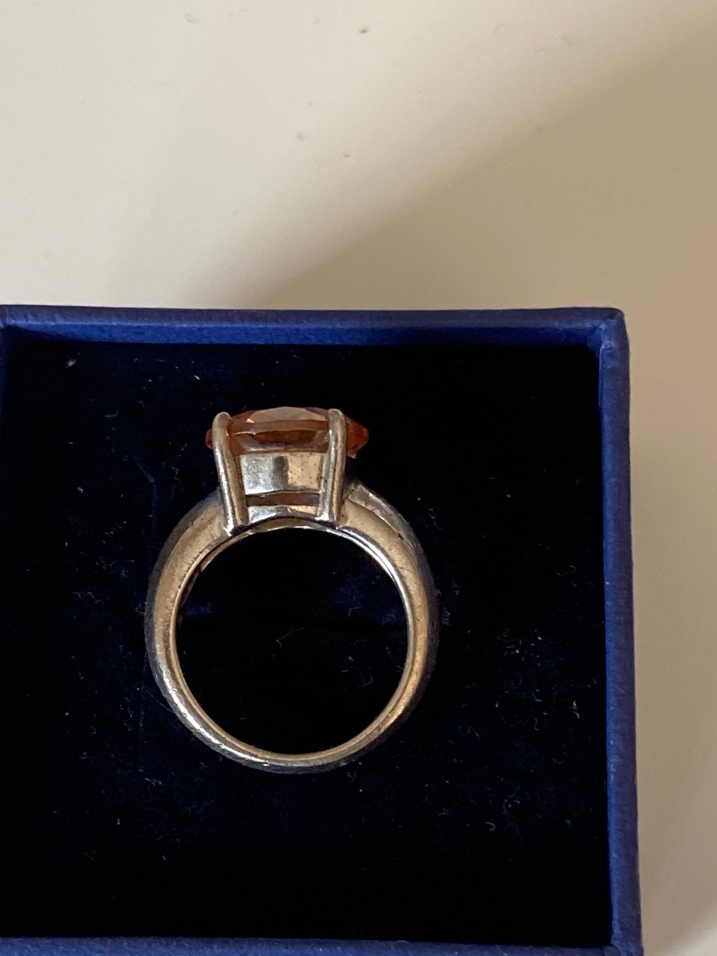 Anelli: Sterling Silber Ring mit Grosse Citrin  Stein 52g – Usato da Läufelfingen venduto da Alles_Garantie 4