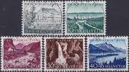 1954, B66-B70, Serie mit Ersttags-Vollstempel DE, Kat:125.-+