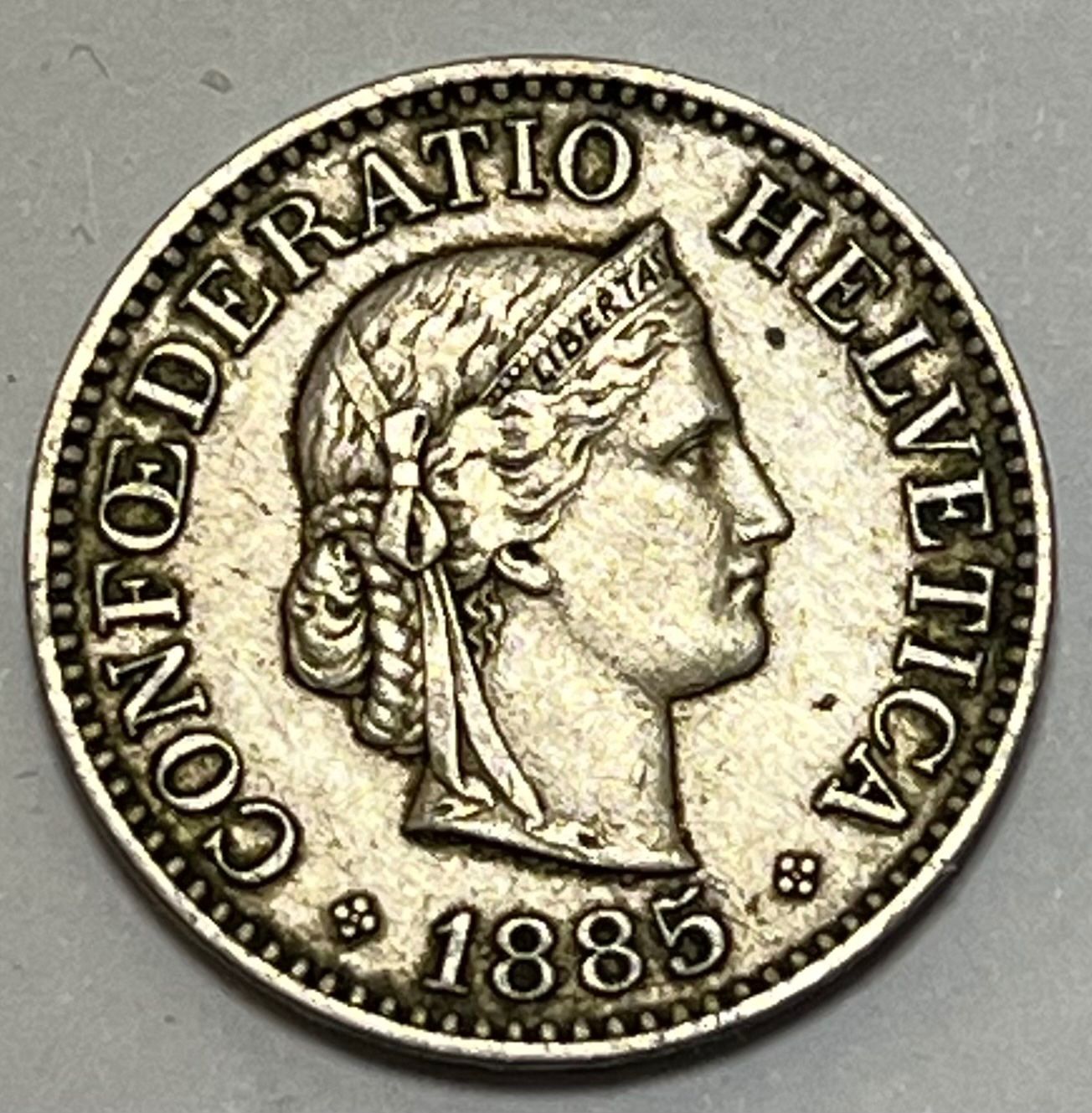 Tutti le monete: 10 Rappen - 1885 B – Usato da Dietikon venduto da Numis8953