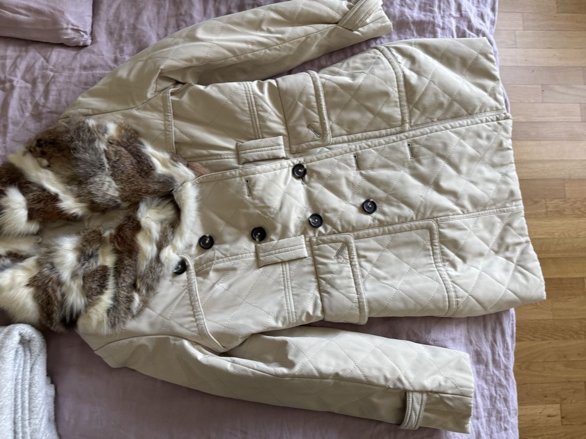 Mäntel: Eleganter Wintermantel Echtfell Gr. 38 beige – Gebraucht aus Zürich von mar_ccs2 1