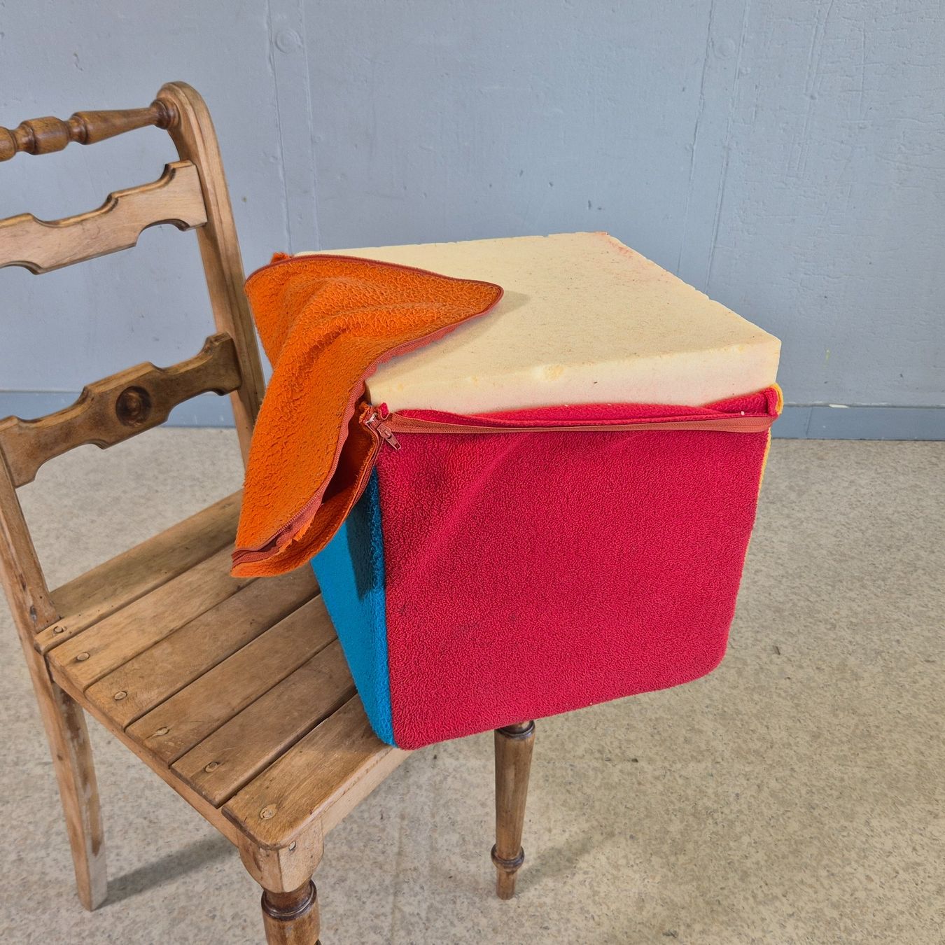 Sgabelli: Pouf Cube Würfel Hocker Polsterhocker Sitzwürfel – Usato da Nottwil venduto da Wondewa-Shop 3