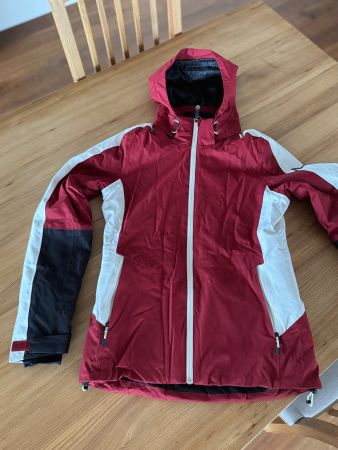 Ski-/Winterjacke Mädchen, Rot/Weiss/Schwarz - Top!