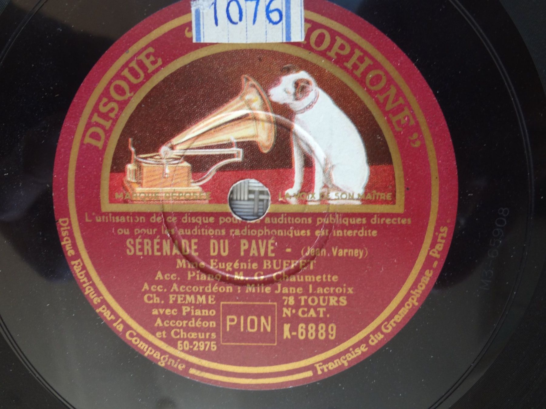 Vinyles: 8x 78tours- Pauline Carton- R.Caire- Edith Burger-E.Buffet + – D'occasion à Aigle par Robflac55