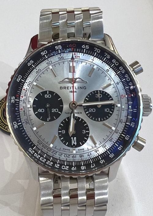 Breitling Orologi: Breitling Navitimer B01 Chronograph 43 eisblau AB0138241C1A1 – Nuovo (secondo la descrizione) da Zürich venduto da juwelier-damken 3