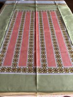 Schöne vintage handbedruckte Tischdecke 130 x 160