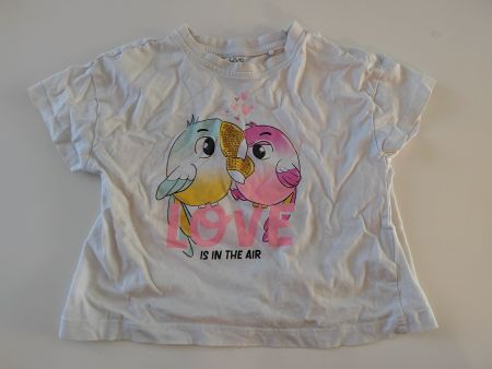 Kinder T-Shirt OVS weiss Grösse 104, Liebe, vögel