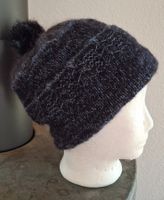 Mütze "Bombo Blu" mit Seide/Alpaca/Merino/Mohair    NEU