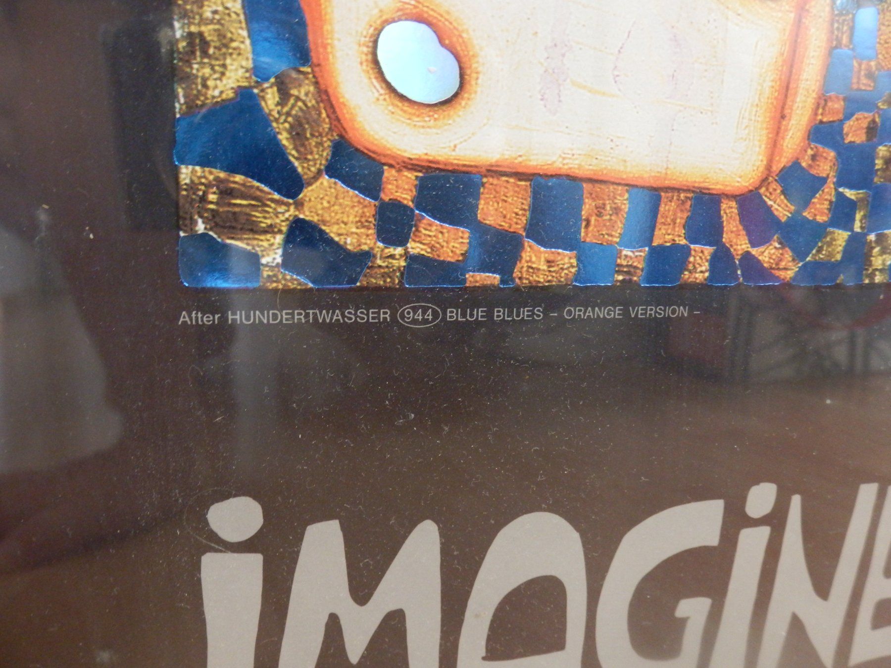 Poster & Bilder: Friedensreich Hundertwasser - "Blue Blues - Orange Version " – Gebraucht aus Emmenbrücke von Schubi1 3