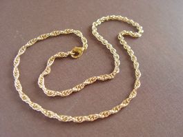 Kordelkette, vergoldet, robust, 50 cm lang