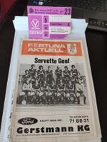 Fortuna Düsseldorf vs Servette FC programme + billet 1979