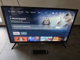 32 zoll Smart TV mit Wandhalterung (Android)