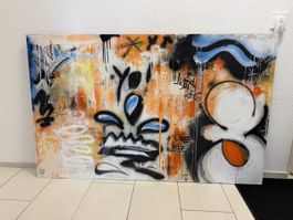 Abstraktes Wandbild Graffiti Stil neuwertig