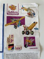 Holz-Bausatz für Kinder ab 3J. Eichhorn Constructor 4 in 1