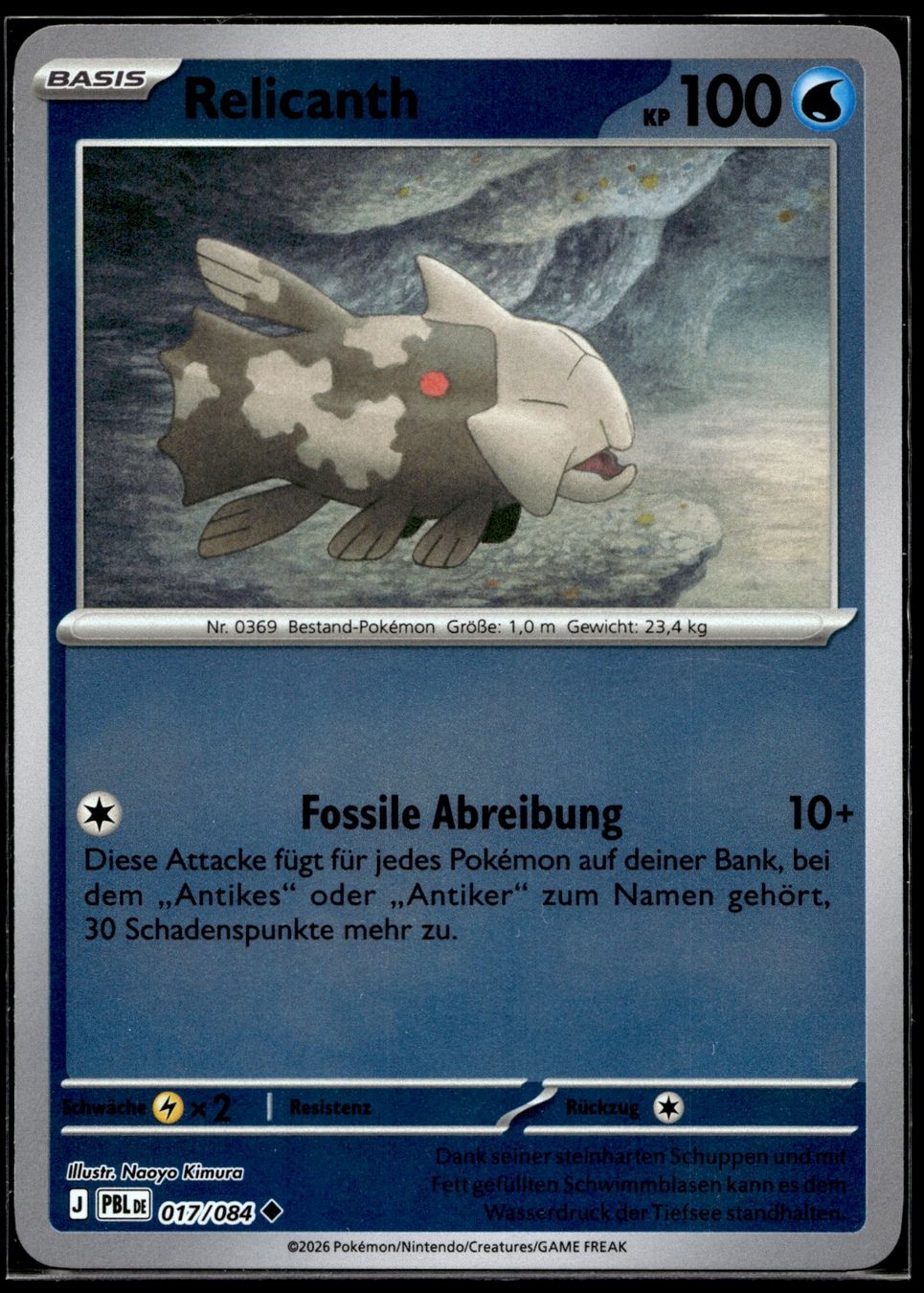 Pokémon Carte collezionabili: Relicanth (PBL DE 017/084) - Reverse Holo – Usato da Affoltern am Albis venduto da Chiesa_5