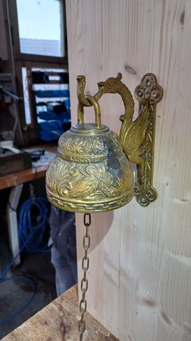 Glocken & Treicheln: Antike Messingglocke Wandglocke Türklingel Glocke Vintage – Gebraucht aus Büren an der Aare von  3