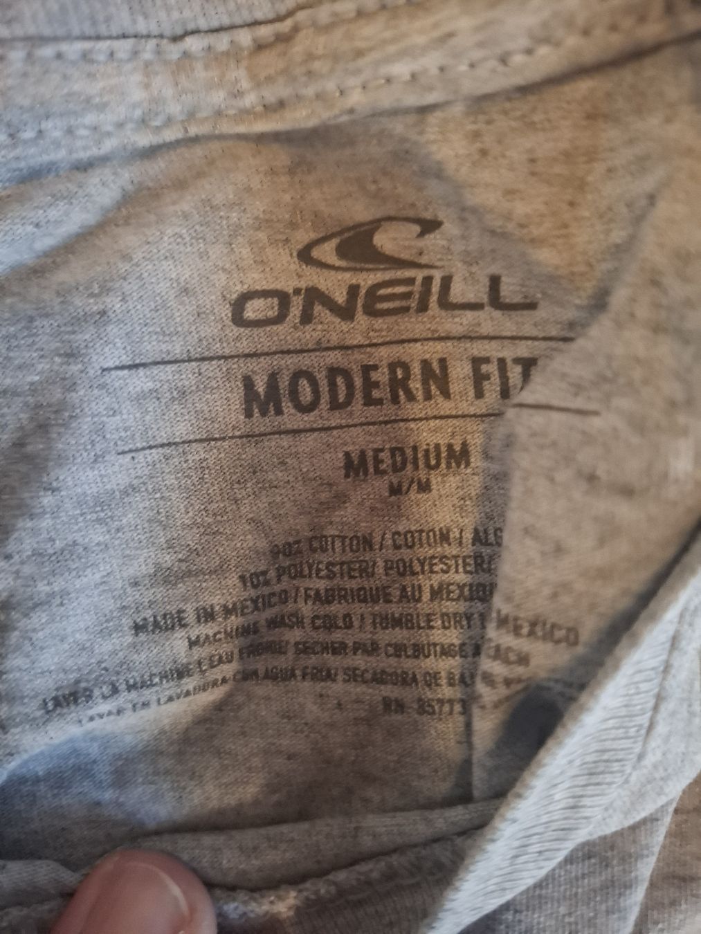 O'Neill T-shirt: T-Shirt Gr. M, O'Neill, Rückendruck, hellgrau – Usato da Urtenen-Schönbühl venduto da nerdgirl 3