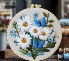 DIY-Stickerei-Set-Blumen-Geschenk-Dekoration-Sticken